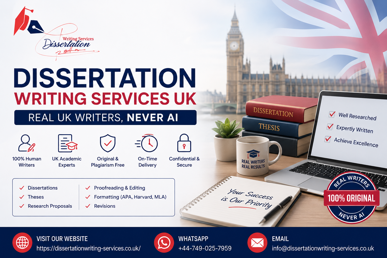 Dissertation Writing Services UK | Real UK Writers, Never AI